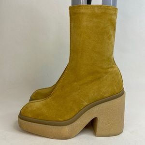 Free People Mustard Heeled Boots